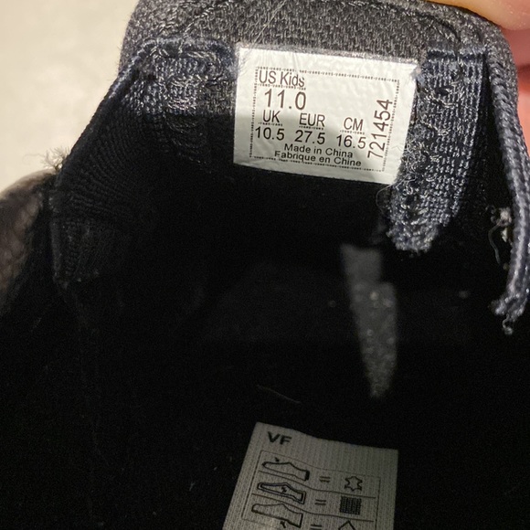 Vans Kids Slip On Black Perf Leather Sz 11 - Picture 5 of 5